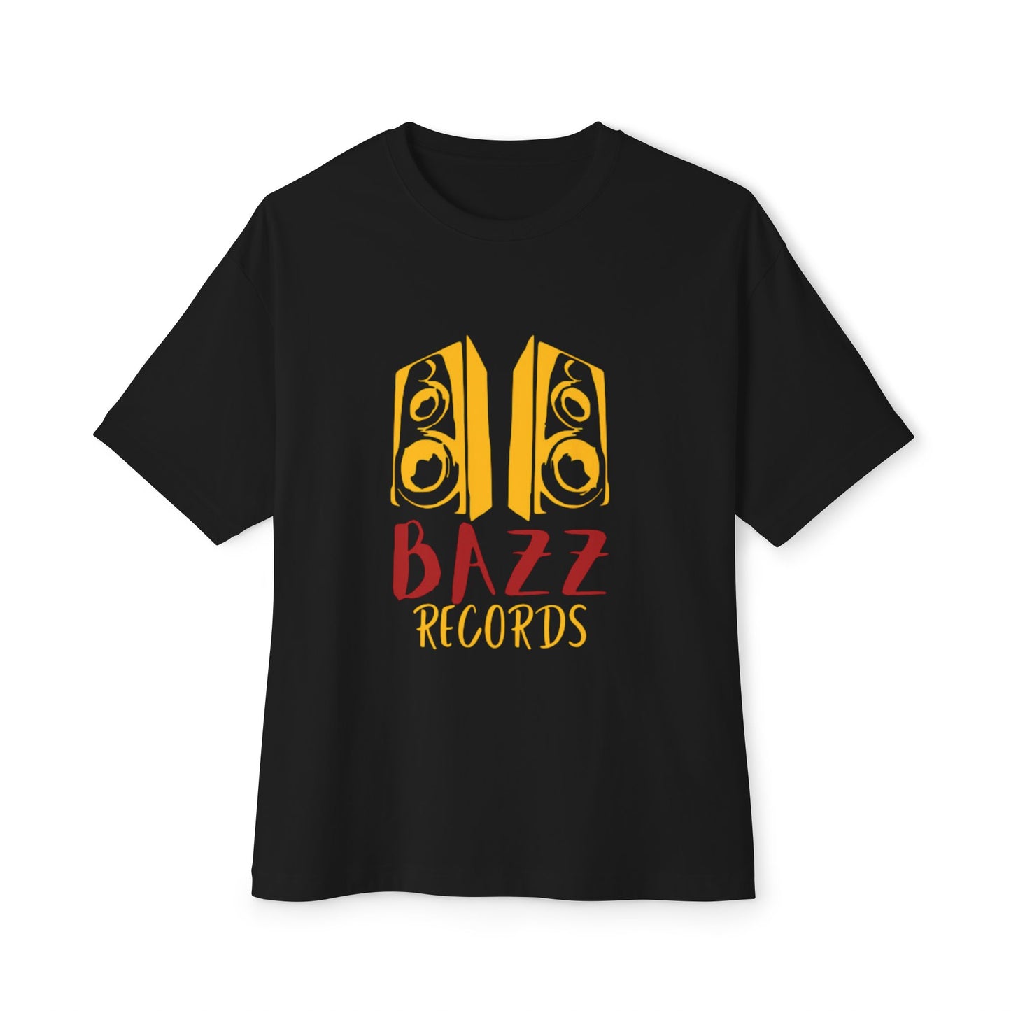 BAZZ RECORDS Unisex Oversized Boxy Tee - Retro Music Vibe