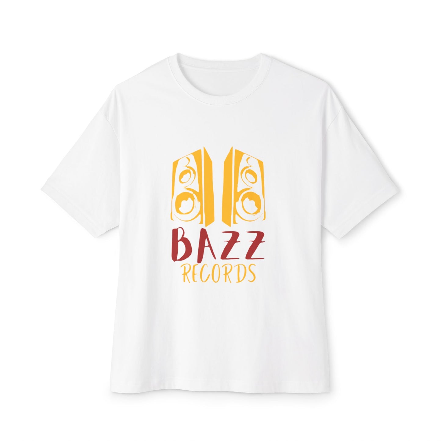 BAZZ RECORDS Unisex Oversized Boxy Tee - Retro Music Vibe